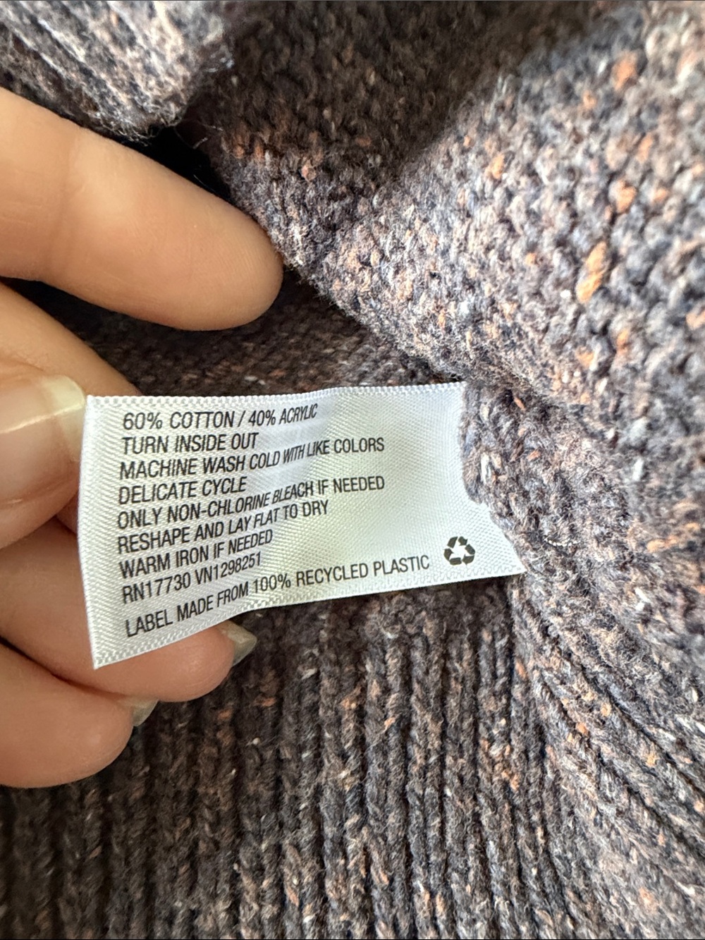 Universal Thread Heathered Gray-Brown Button Front Cardigan - Picture 3 of 4